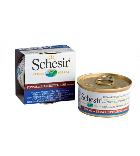 SCHESIR GATO ATUM COM SARDINHA E ARROZ AO NATURAL 85GR